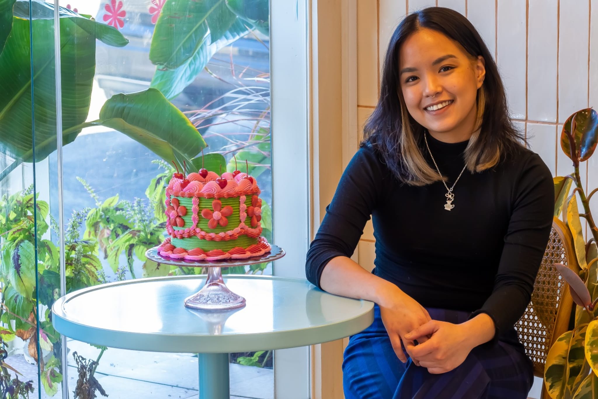 Patchanida Chimkire of Mali Bakes with one of her creations